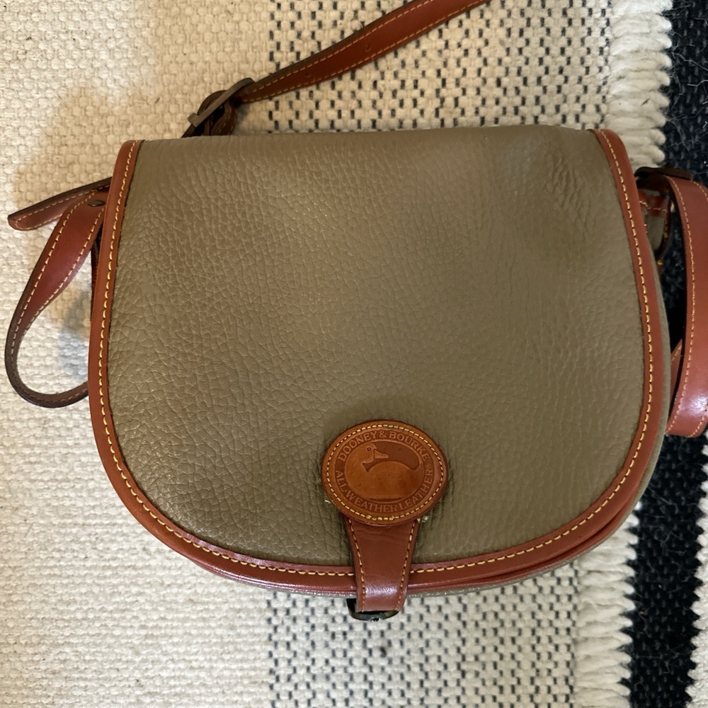 Elegant Brown and Tan Crossbody Bag